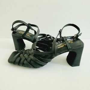 NEW Seychelles Charter Black Strappy Leather Sandal
